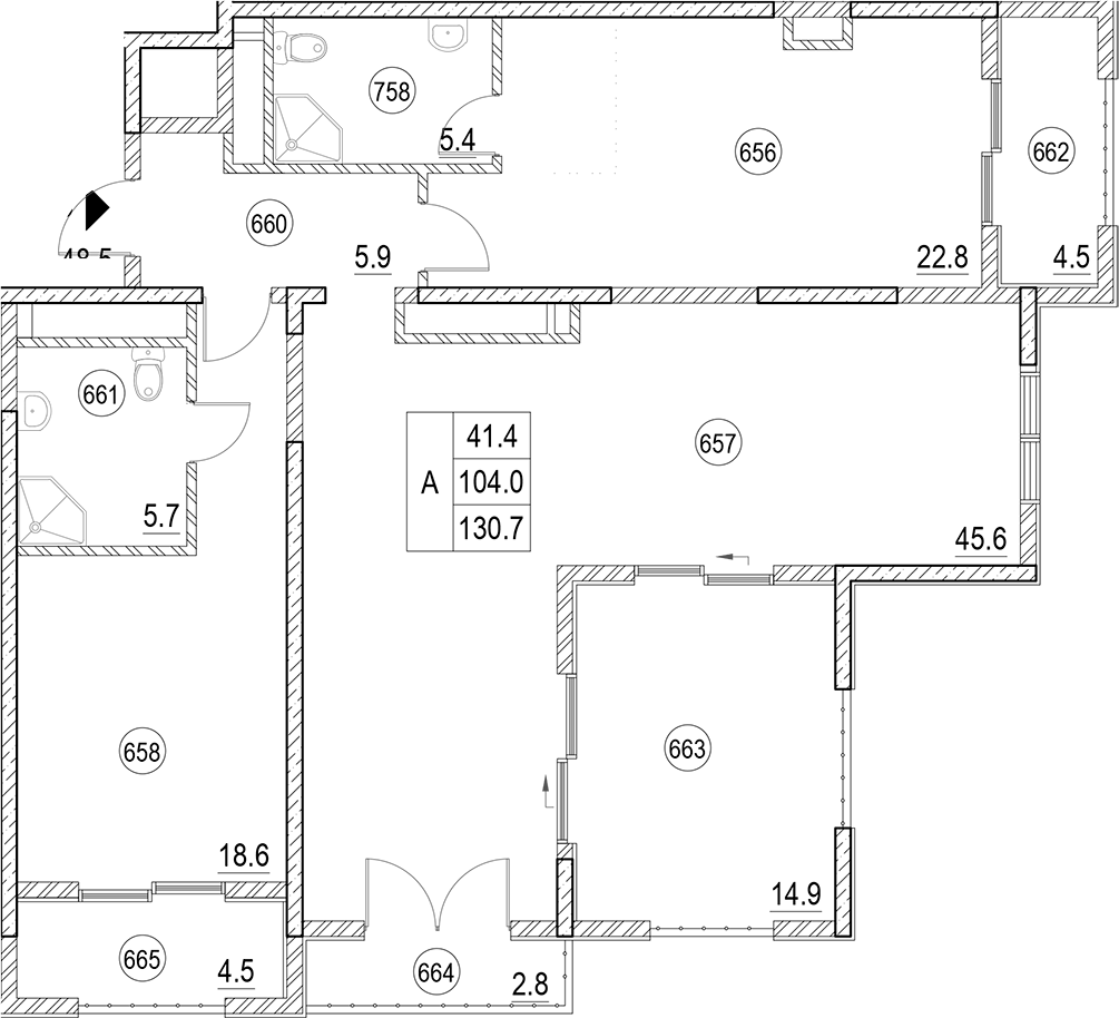 Планировка 104 м²