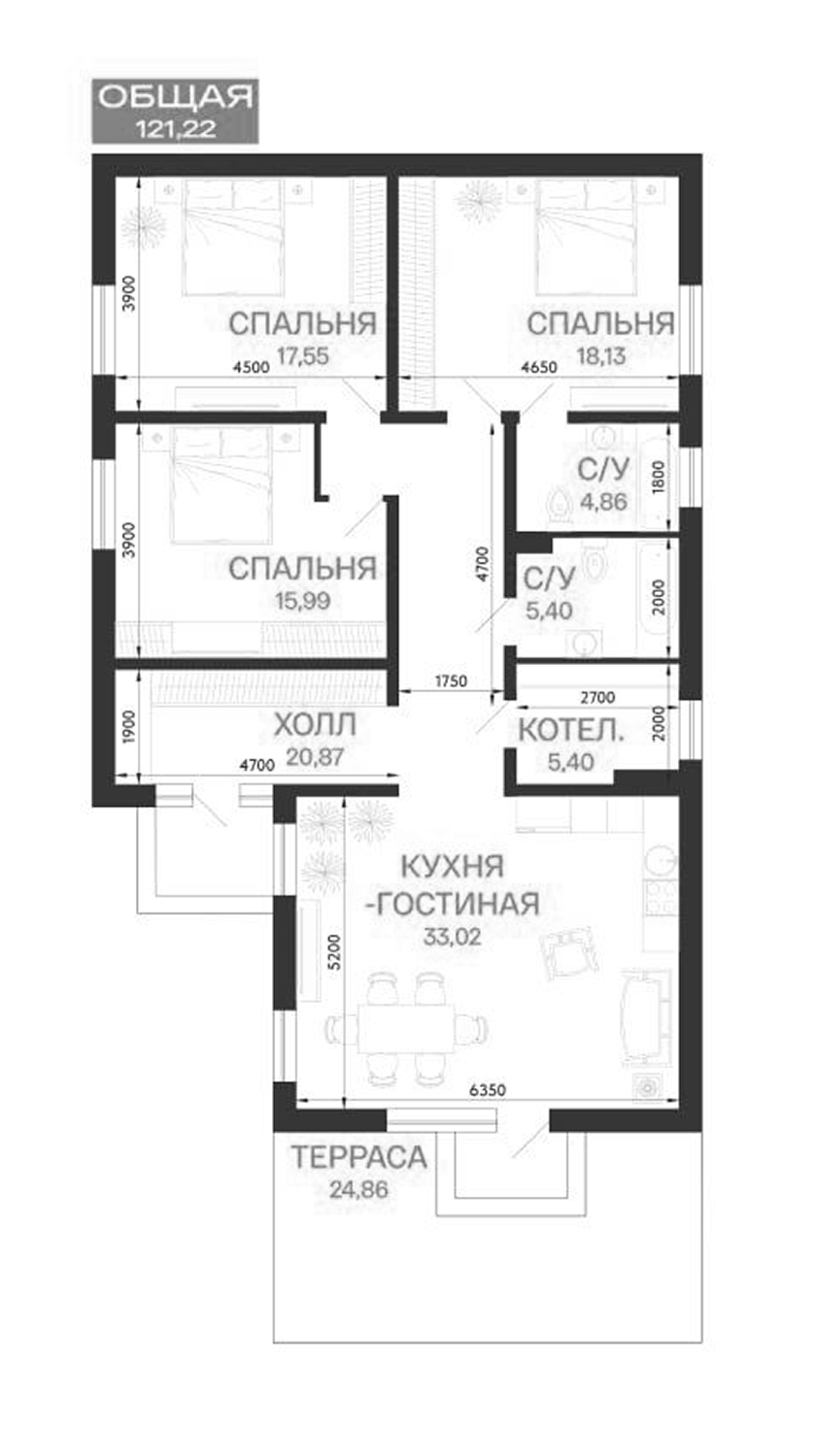 Планировка 120 м²