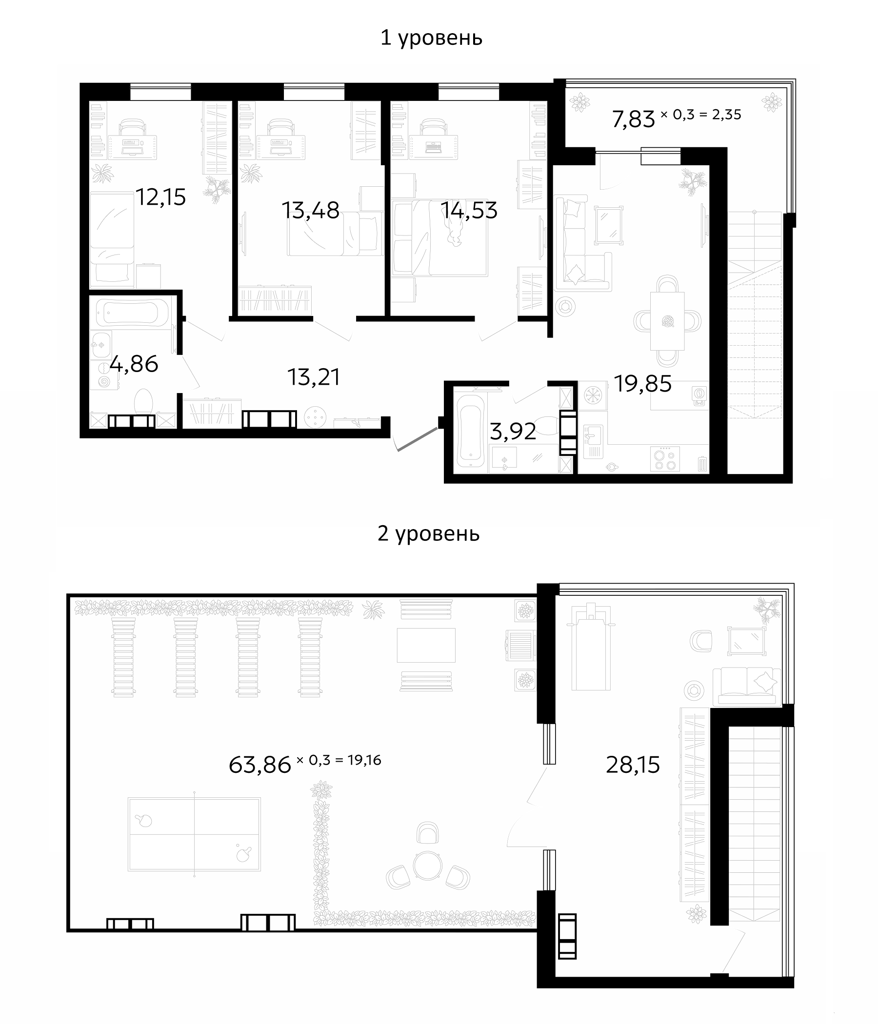 Планировка 110.15 м²