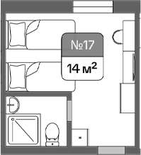Планировка 14 м²