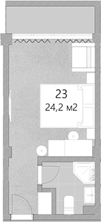 Планировка 24.2 м²