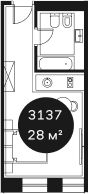 Планировка 28.03 м²