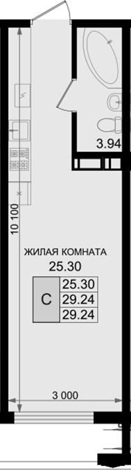 Планировка 29.24 м²