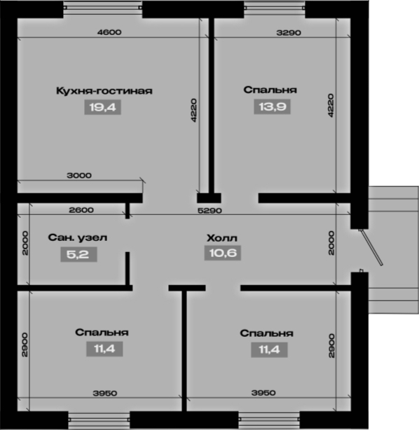 Планировка 72 м²