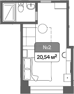 Планировка 20.54 м²