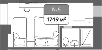Планировка 17.49 м²
