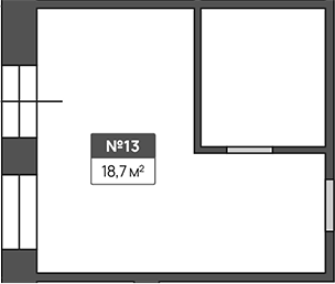 Планировка 18.7 м²