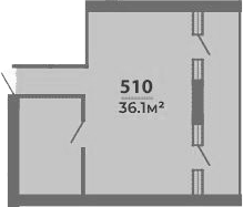 Планировка 36.1 м²