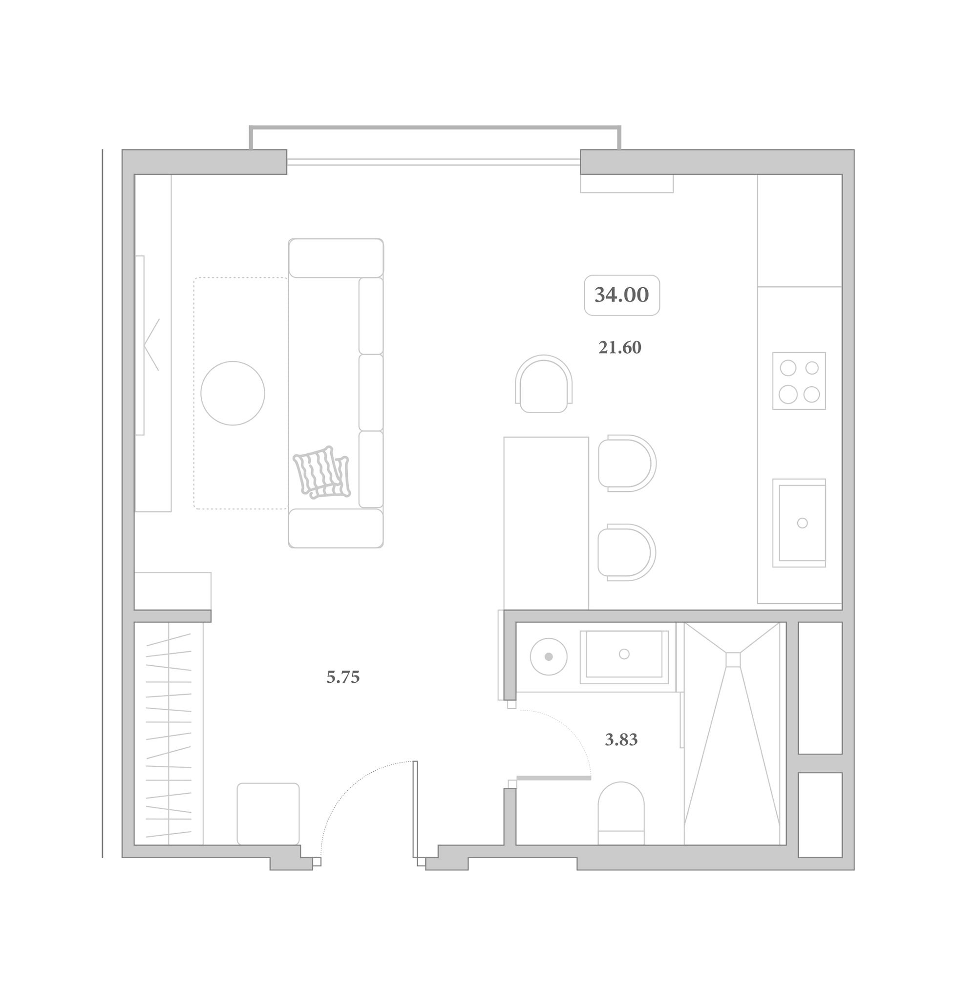 Планировка 32.3 м²