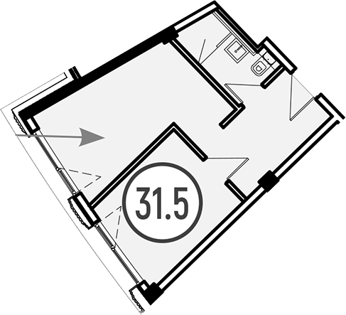 Планировка 31.5 м²
