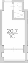 Планировка 20.7 м²