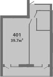 Планировка 39.7 м²