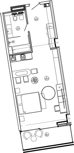 Планировка 46.9 м²