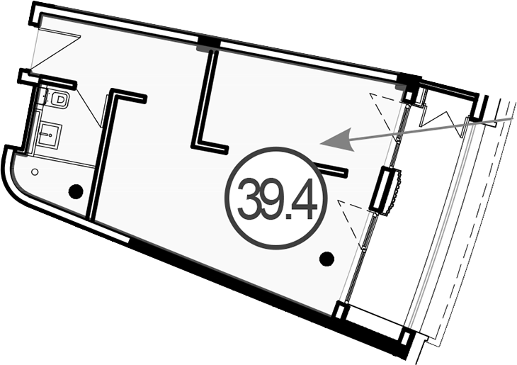 Продается 1-комн. квартира, 39.4 м²