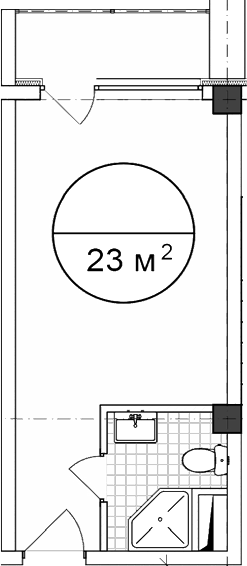 Студия · 23 м²