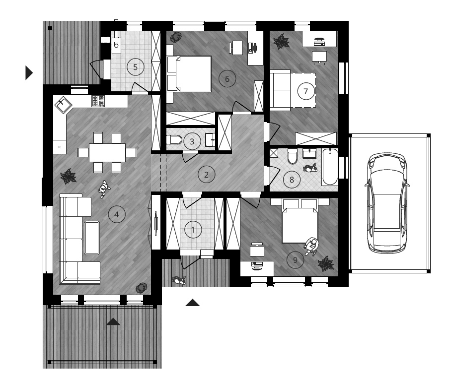 Планировка 135 м²
