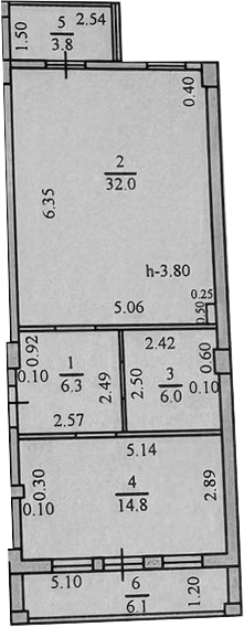 Планировка 59.1 м²