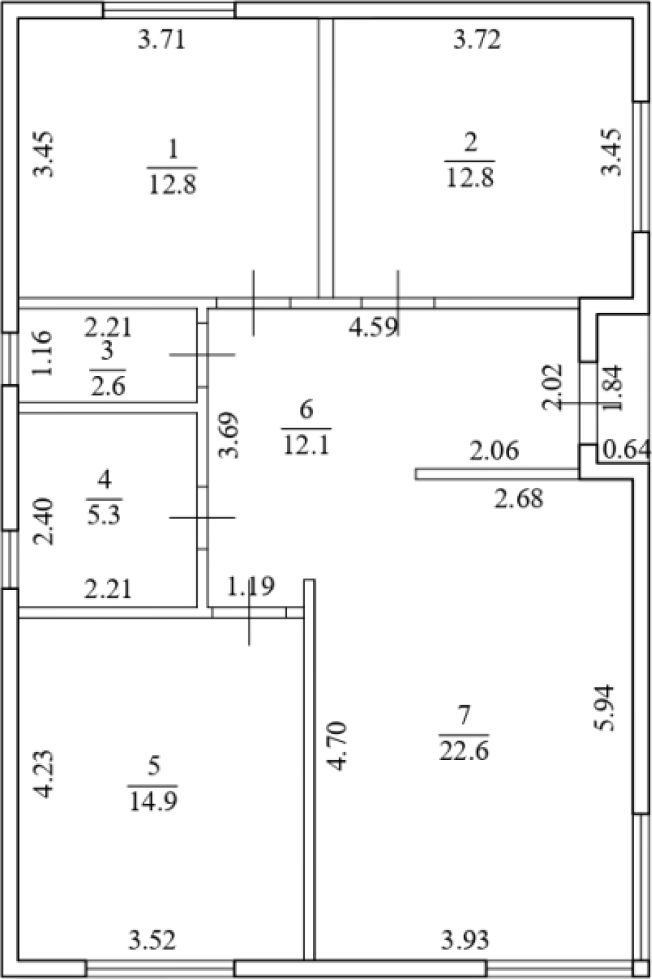 Планировка 86 м²