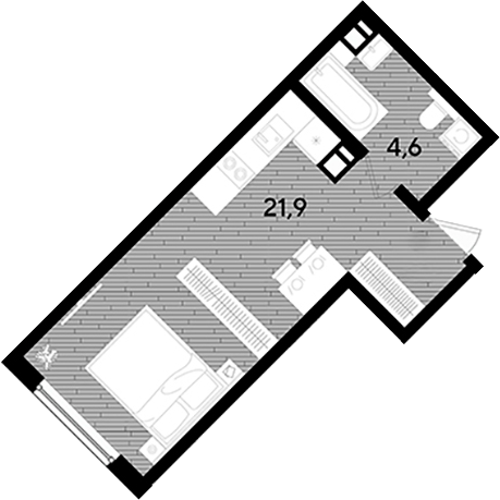 Планировка 26.5 м²