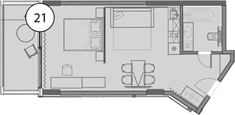 Планировка 48.7 м²