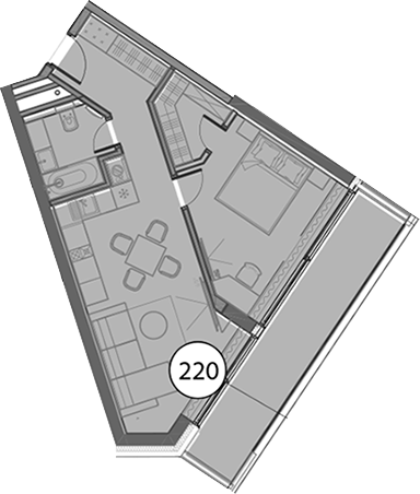 Планировка 60.4 м²