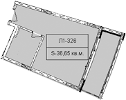 Планировка 36.42 м²