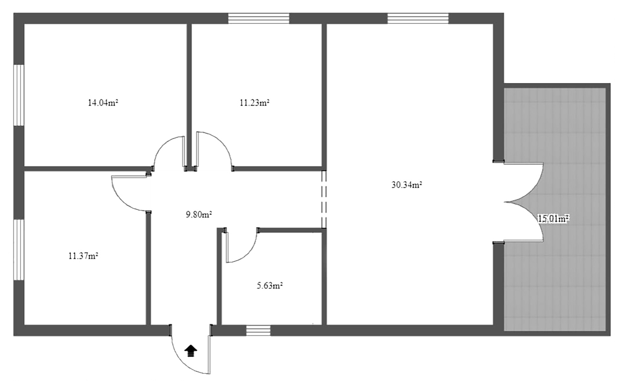 Планировка 85.99 м²