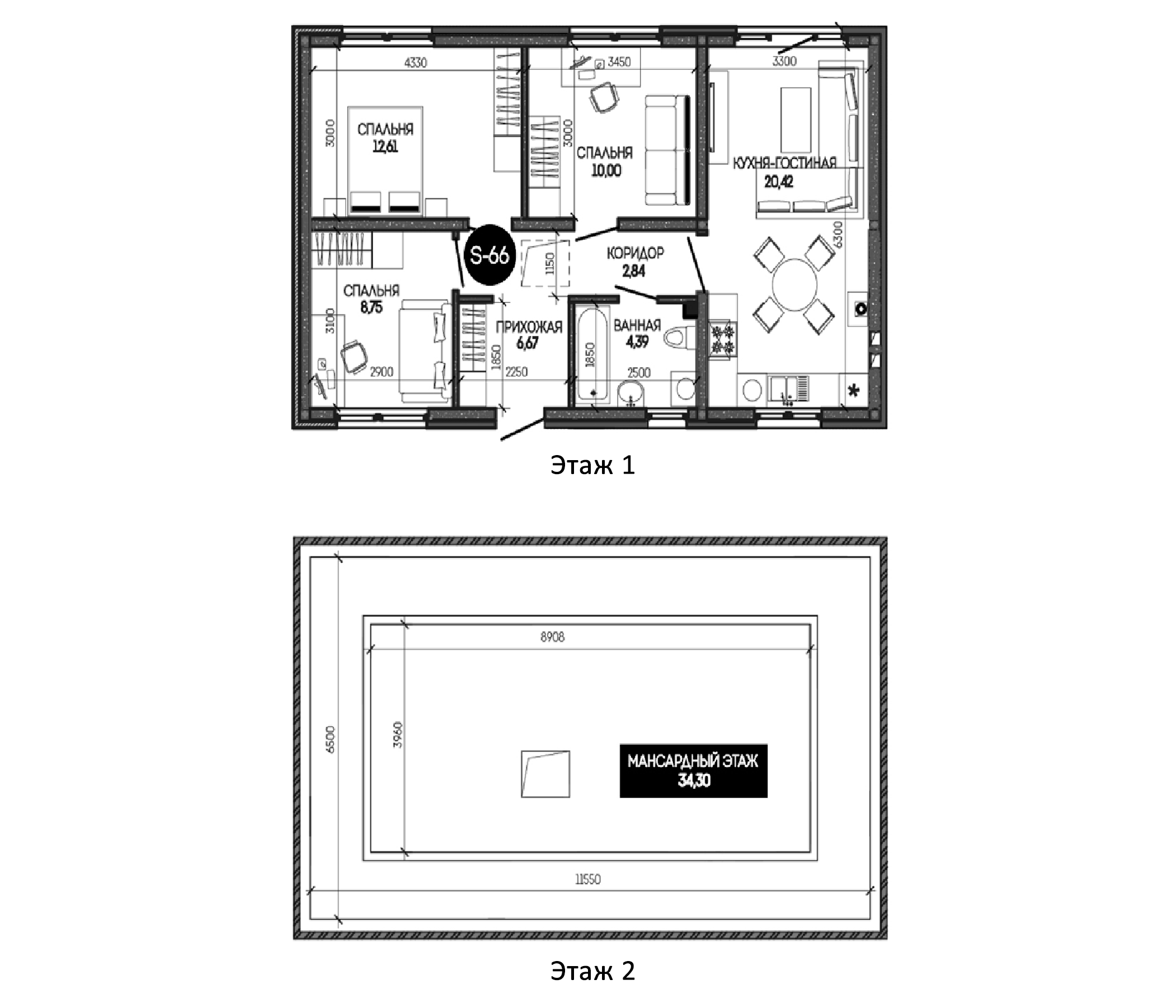 Планировка 100 м²