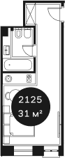 Планировка 30.79 м²