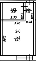 Планировка 18.4 м²