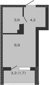 Планировка 17 м²