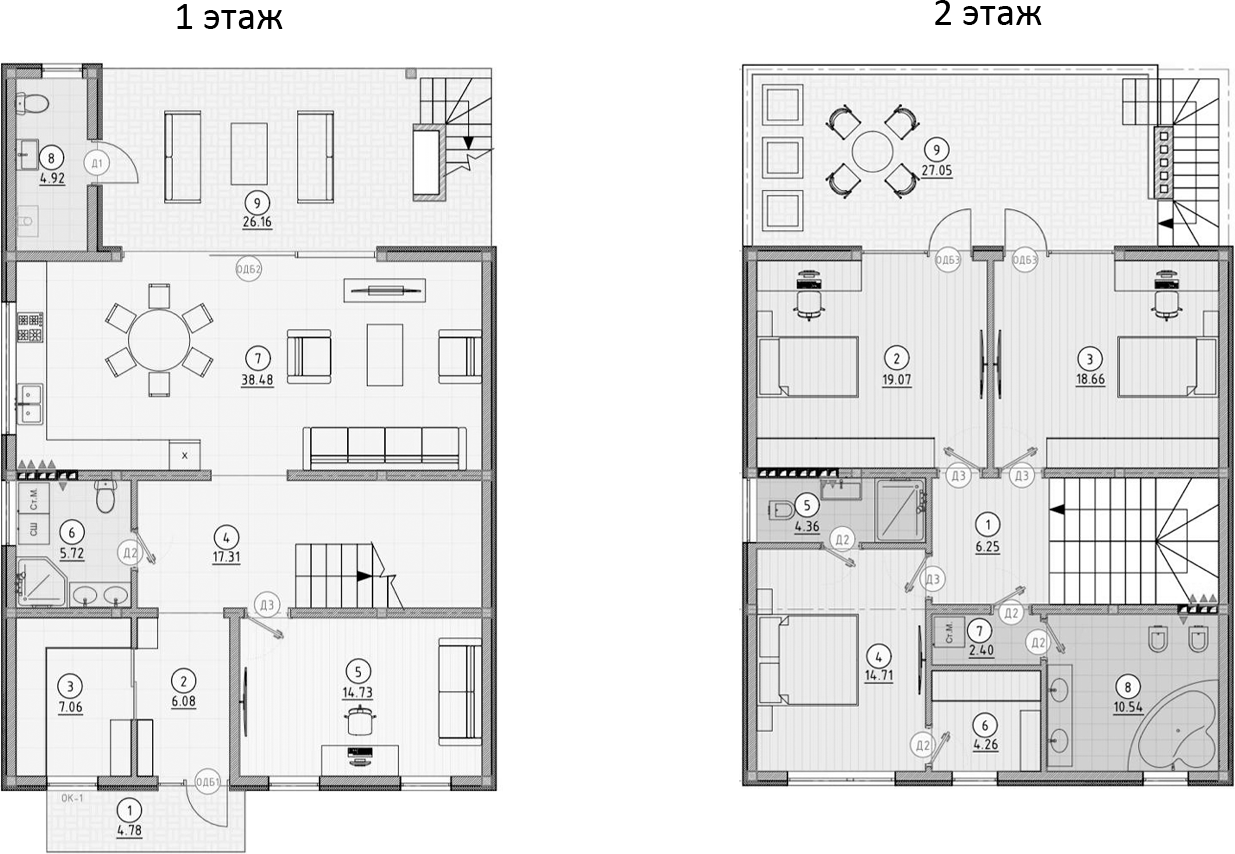 Планировка 198.79 м²