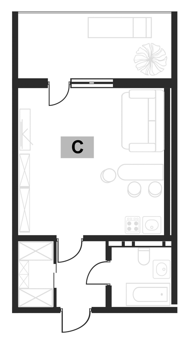 Планировка 29.46 м²