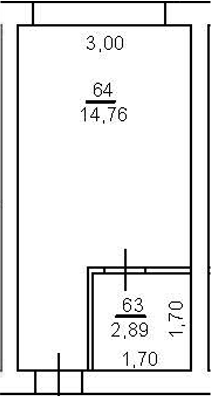 Планировка 26.4 м²