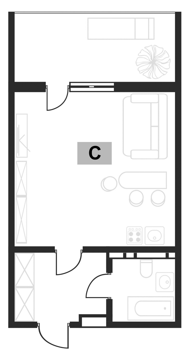 Планировка 30.36 м²