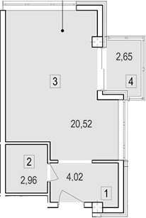 Планировка 27.55 м²