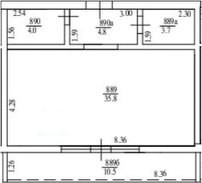 Планировка 38.1 м²