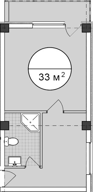 Планировка 33 м²