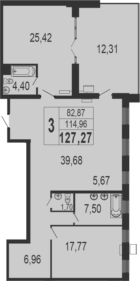 Планировка 109.19 м²