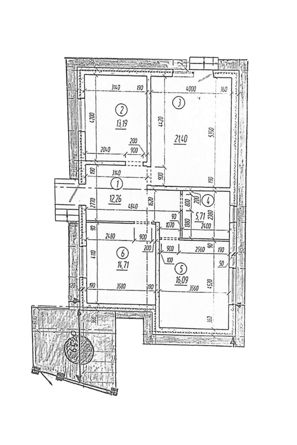 Планировка 85 м²
