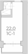 Планировка 22 м²