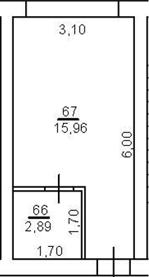 Планировка 36.8 м²
