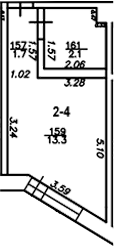 Планировка 17.1 м²